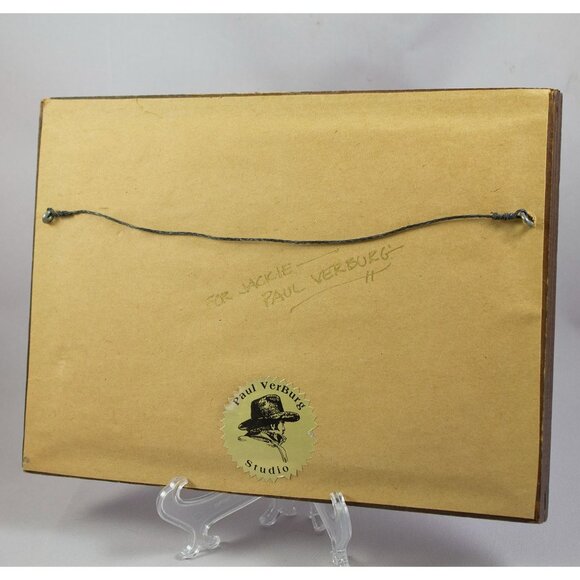 Paul VerBurg Signed Plains Indian Chief & Eagle Framed Print 409/600 - Picture 3 of 7